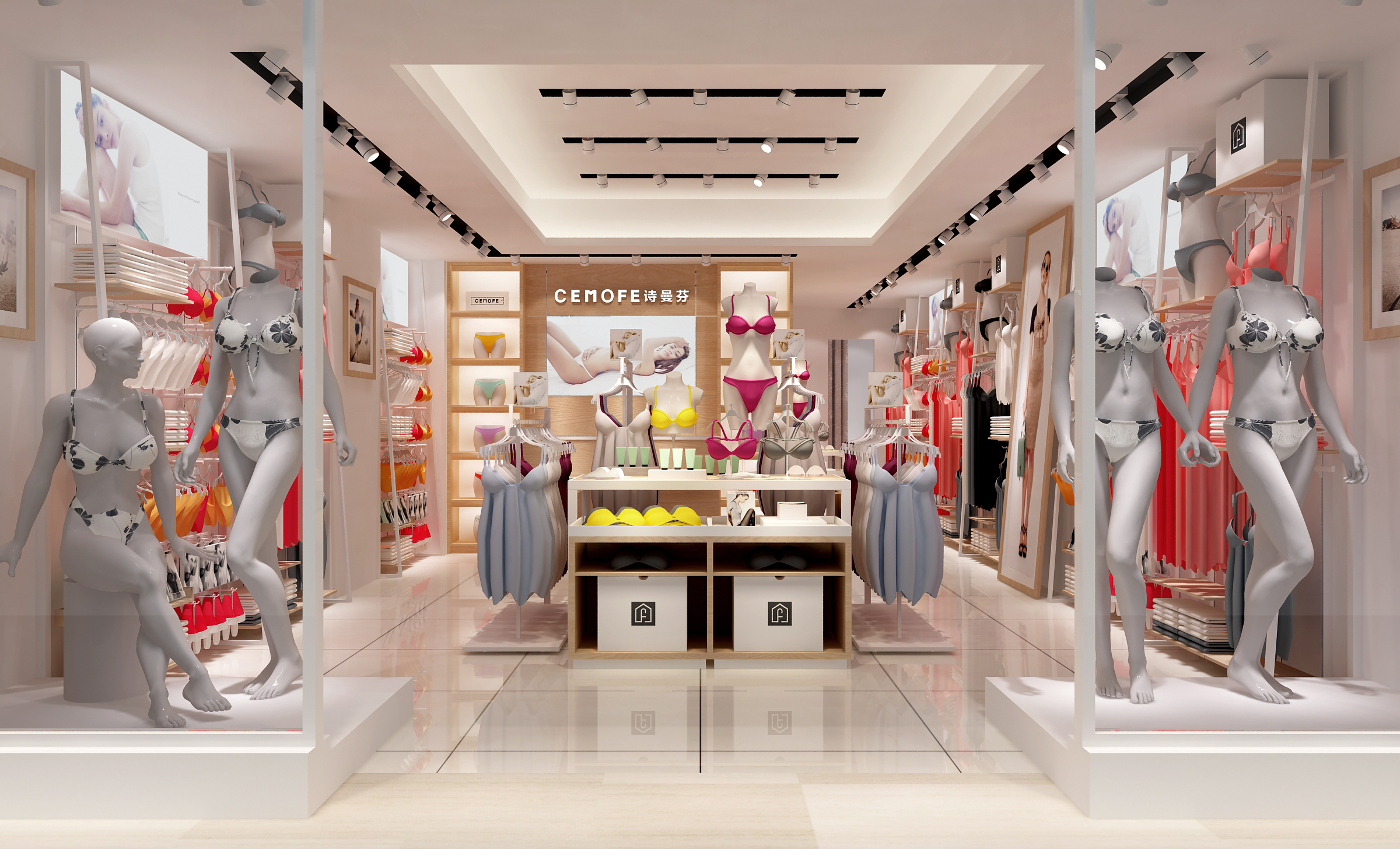 詩曼芬內衣店裝修效果圖