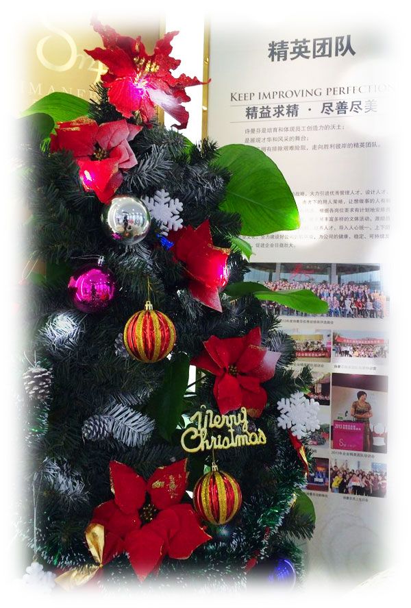 詩曼芬“七星”共祝全國加盟商圣誕快樂